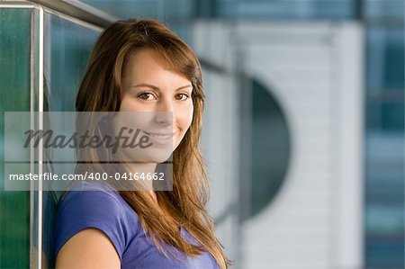 Attractive and beautiful young teenager girl posing in a relaxed calm fashion