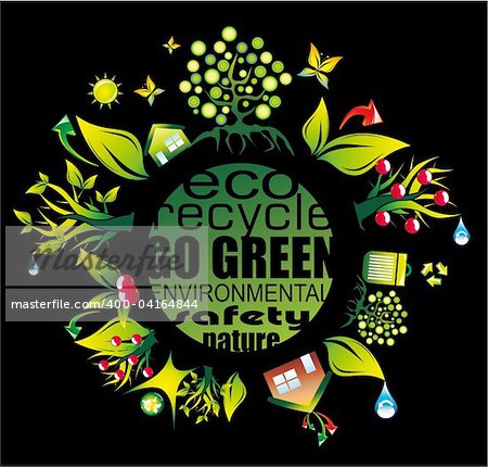 Abstract Environment and Eco Background for Green Flyers