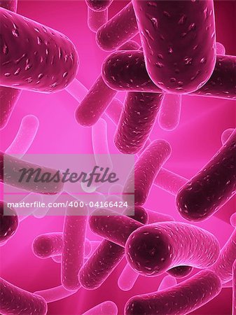 3d rendered illustration of some isolated bacteria