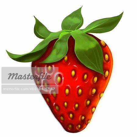 delicious vivid red strawberry