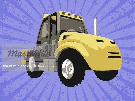 Vector fork truck