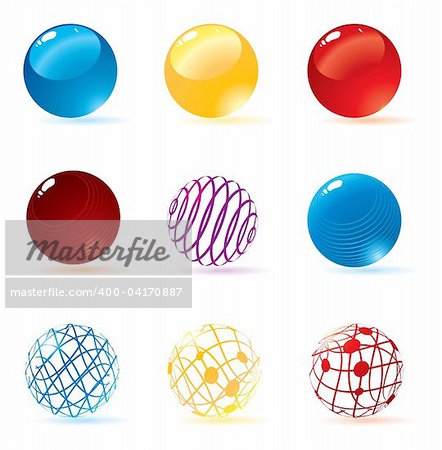 Cool vector spheres for your artwork.