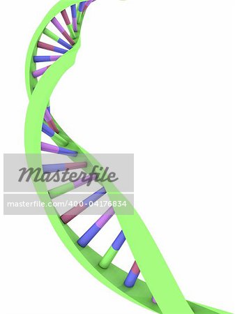 3d rendered illustration from a part of a dna model