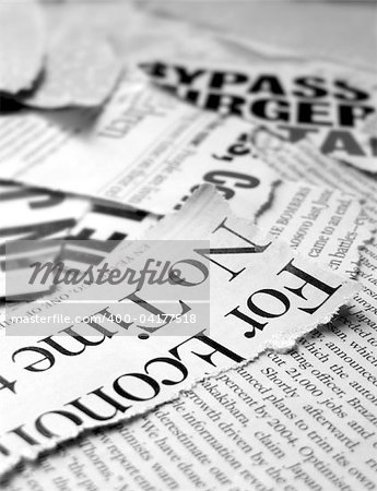 Closeup of news papers and many more