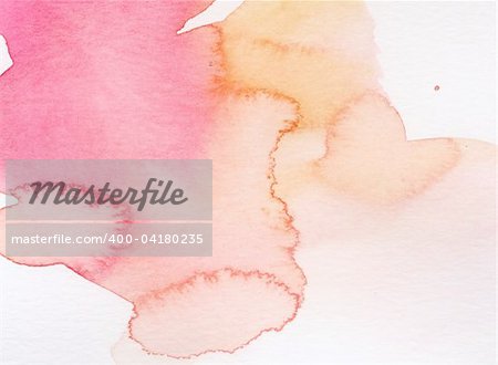 Nice grunge pink texture in watercolor splatters and spills on paper for use as a background or texture