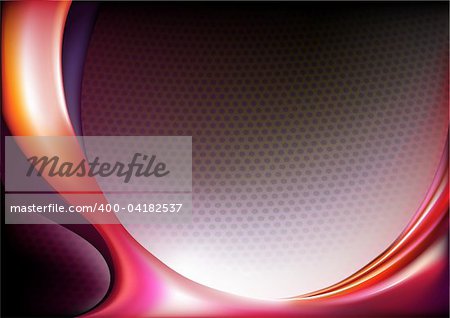 Vector illustration of  futuristic abstract spotty background resembling motion blurred neon light curves