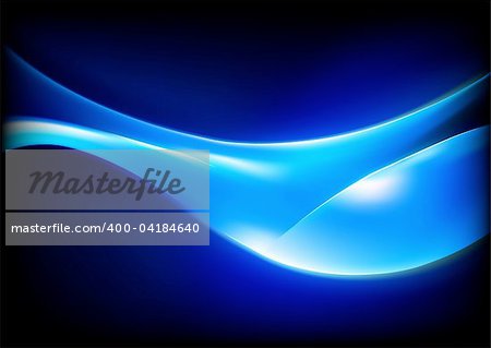 Vektor-Illustration des blauen futuristisch glühend abstrakt