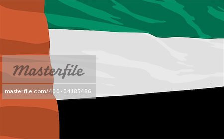 Vector flag of United Arab Emirates