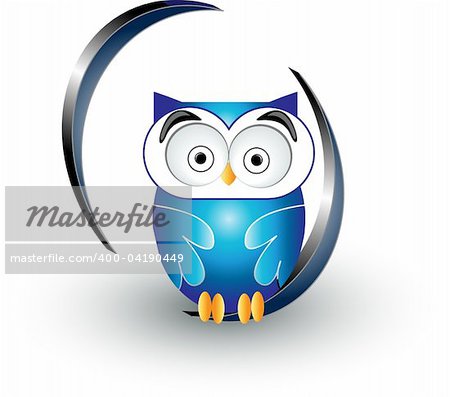 cute blue owl