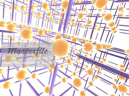 3d rendered illustration of an abstract networked background