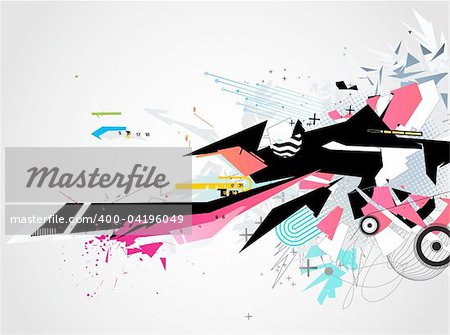 Vector illustration of abstract styled Decorative urban background