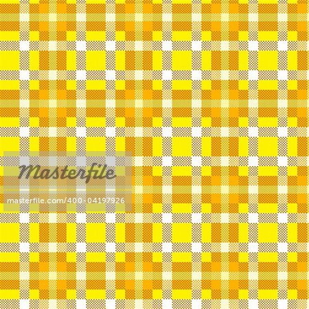 Pattern vector tablecloth tartan yellow