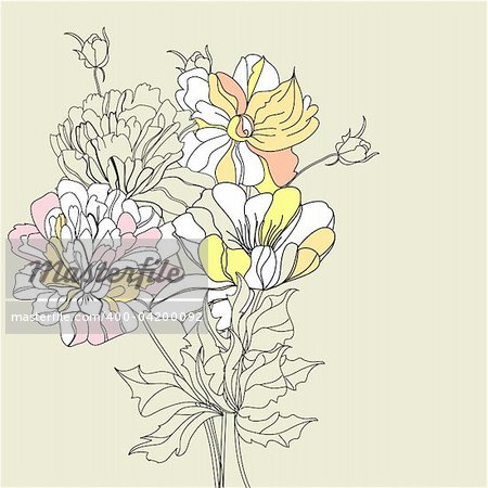 Decorative background with flowers