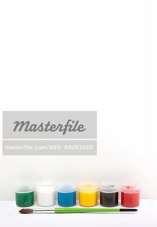 Colorful abstract watercolor background splash with a blank paper