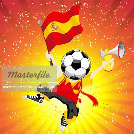 Spain Soccer Winner. Editable Vector Illustration