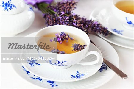 Healthy and delicious lavender tea