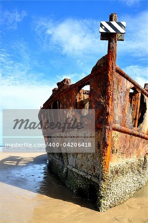 Shipwreck, Fraser Island, Queensland, Australia.