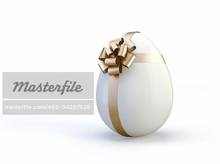 Easter egg on the white