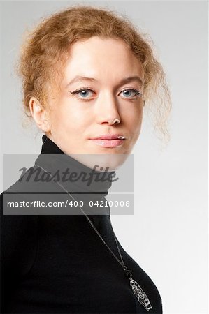 Portrait of a young attractive girl closeup