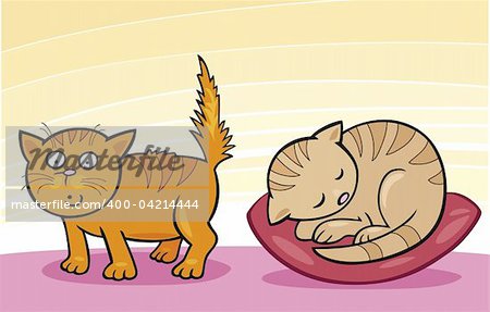 Illustration of Cute little Cats