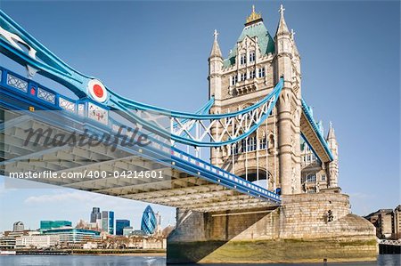 Tower Bridge and The City of London.