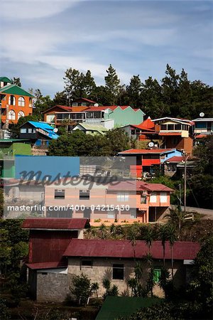 Buildings on a hillside in Santa Elena Costa Rica