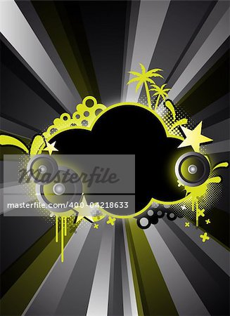 an abstract black party background for design