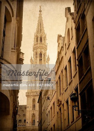 antique church building in Europe - with space for text