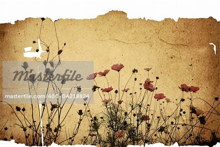 old flower paper textures - perfect background with space