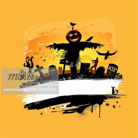 Halloween vector background design with room for text.