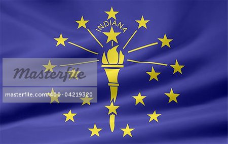 Large flag of Indiana