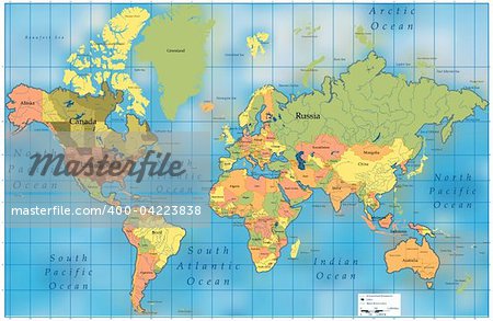 World Map. EPS 8 vector file included