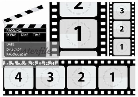 vector illustration of some filmstrips