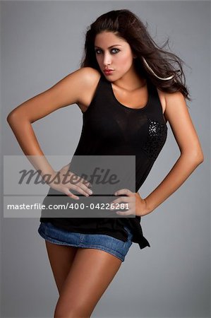 Pretty latin girl model posing