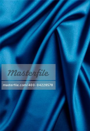 close up of blue silk textured cloth