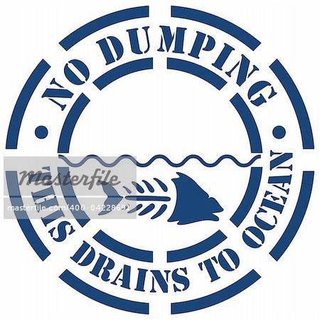 An image of a no dumping sign.