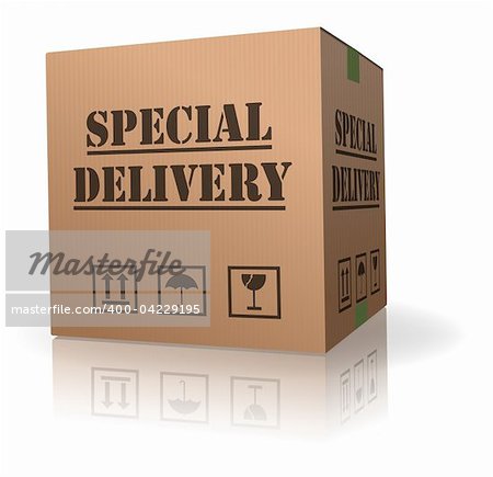 special delivery important shipment special package sending