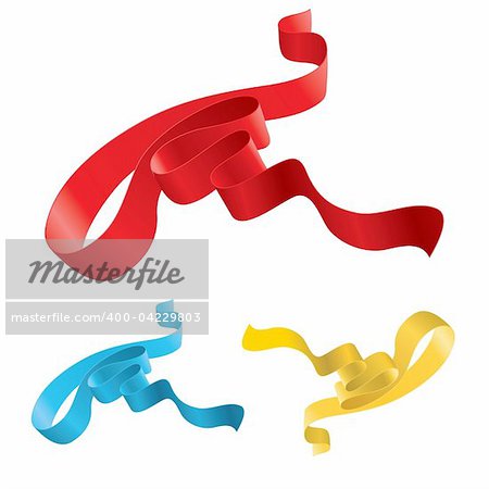 Set of ribbons. Vector illustration on white background