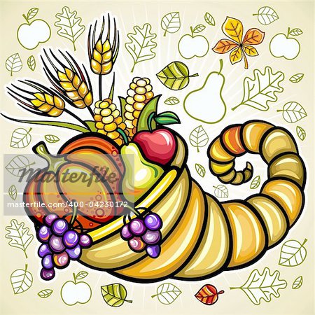 Thanksgiving theme: Harvest cornucopia