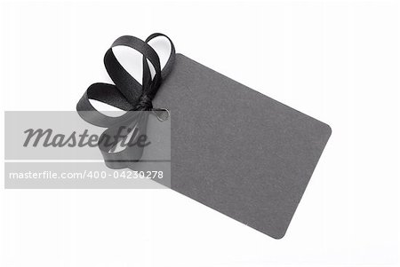 Black gift tag