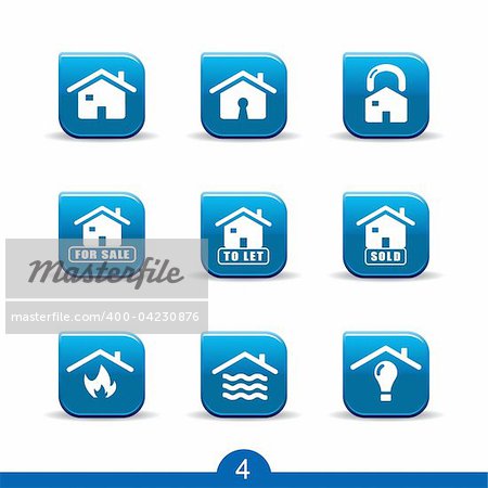 Set of nine home services web icons from series