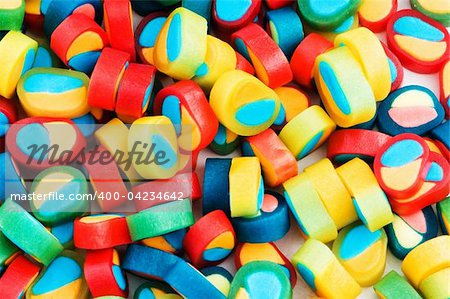 Background made of colourful sweets