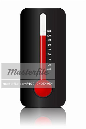 illustration of thermometer symbol on white background