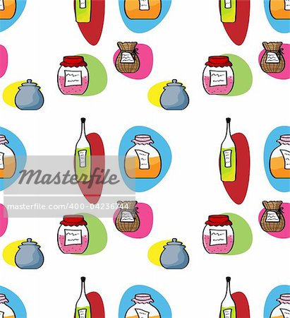 Vector seamless kitchen background