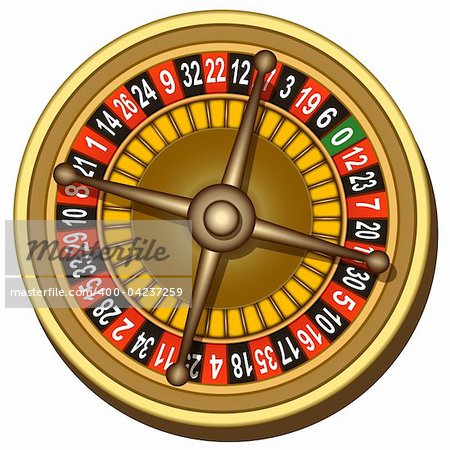 illustration of roulette board on white background