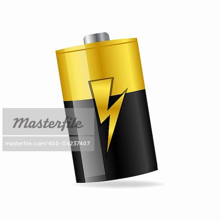 illustration of battery icon on isolated background