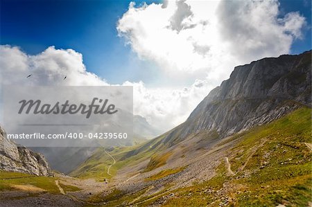 Swiss mountain Pilatus in Switzerland stunning view