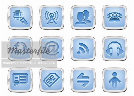 illustration of a communication icon set series
