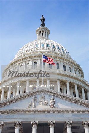 Capitol hill building closeup, Washington DC