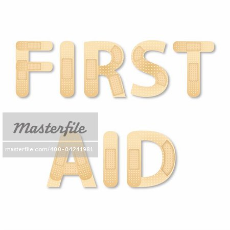 illustration of first aid on white background
